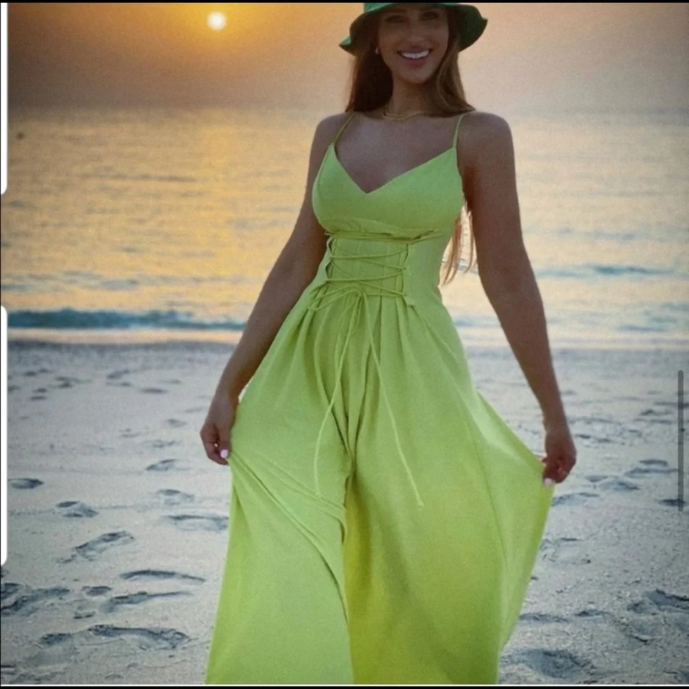 LONG DRESS WITH DRAWSTRING DRESS - Picture 1 of 14
